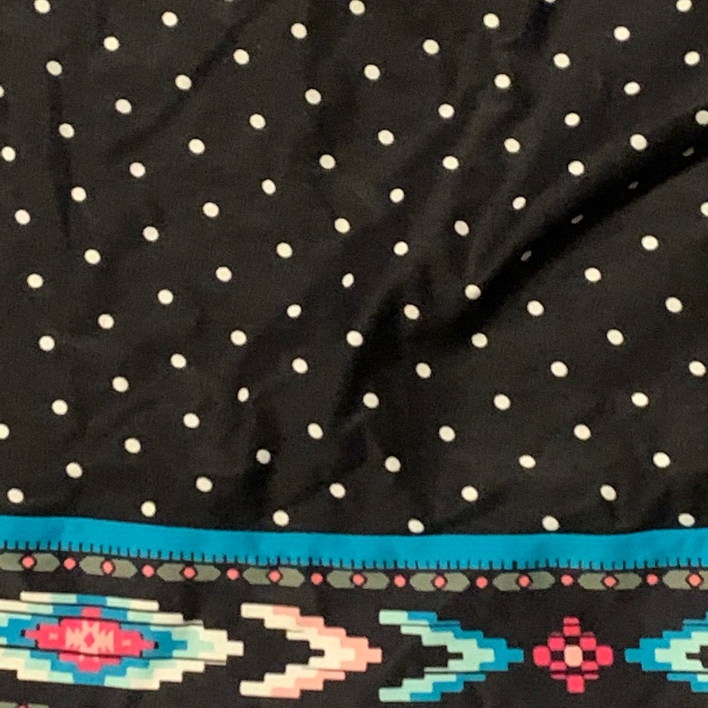 SOLD 36F 36DDD bra sized swim tank aztec tribal multi dot print. - Picture 4 of 10